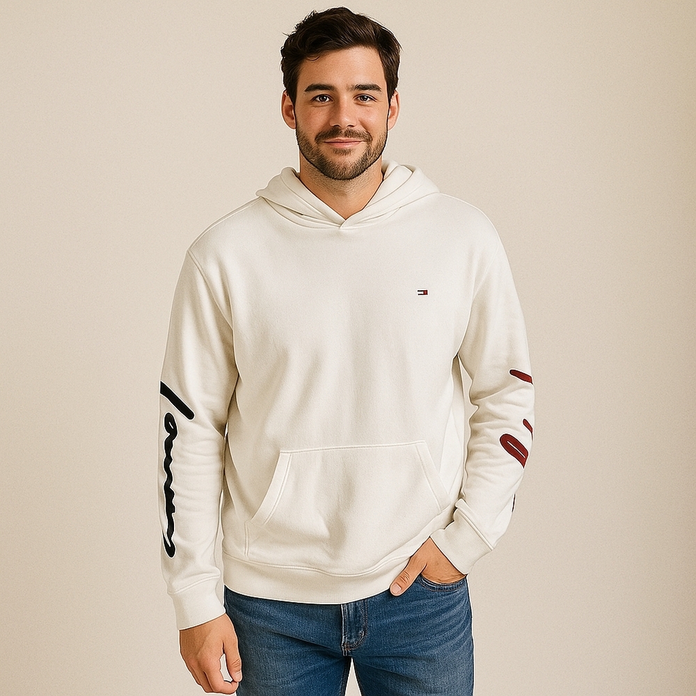 Tommy Hilfiger Hoodie Mens Medium Sweatshirt Logo Sweater